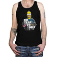 Double 0 D'OH: No Time To Diet - Tanktop Tanktop RIPT Apparel X-Small / Black