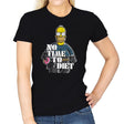 Double 0 D'OH: No Time To Diet - Womens T-Shirts RIPT Apparel Small / Black