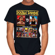 Double Damme - Retro Fighter Series - Mens T-Shirts RIPT Apparel Small / Black