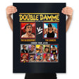 Double Damme - Retro Fighter Series - Prints Posters RIPT Apparel 18x24 / Black