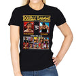 Double Damme - Retro Fighter Series - Womens T-Shirts RIPT Apparel Small / Black