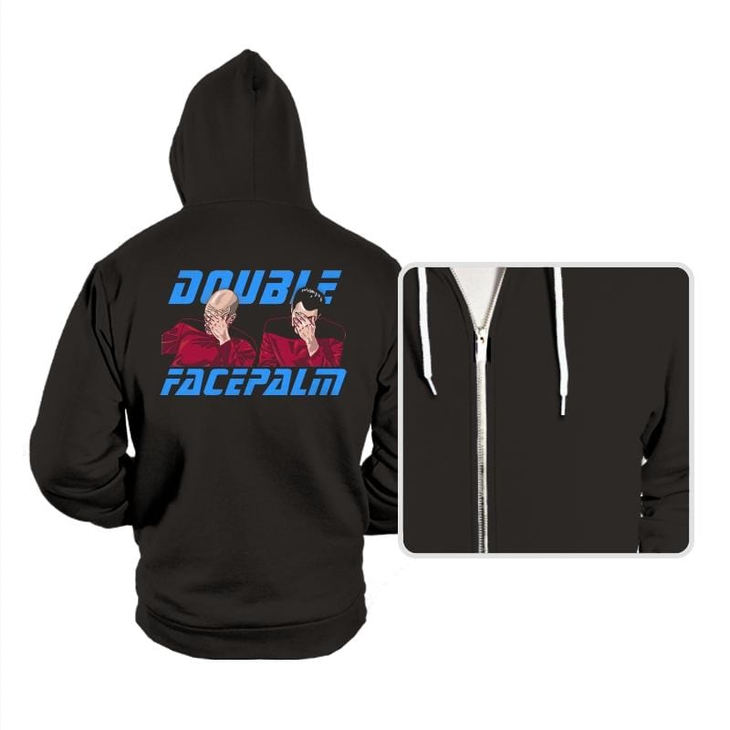 Double Facepalm - Hoodies Hoodies RIPT Apparel Small / Black