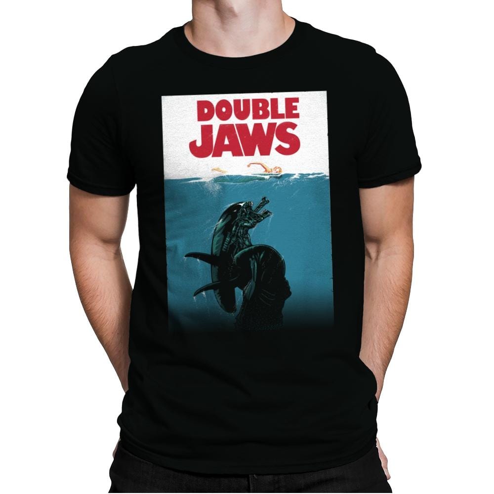Double Jaws - Mens Premium T-Shirts RIPT Apparel Small / Black