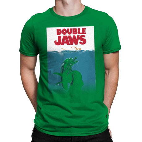 Double Jaws - Mens Premium T-Shirts RIPT Apparel Small / Kelly