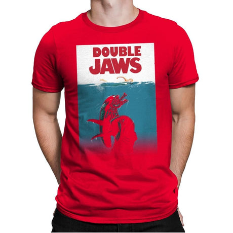 Double Jaws - Mens Premium T-Shirts RIPT Apparel Small / Red