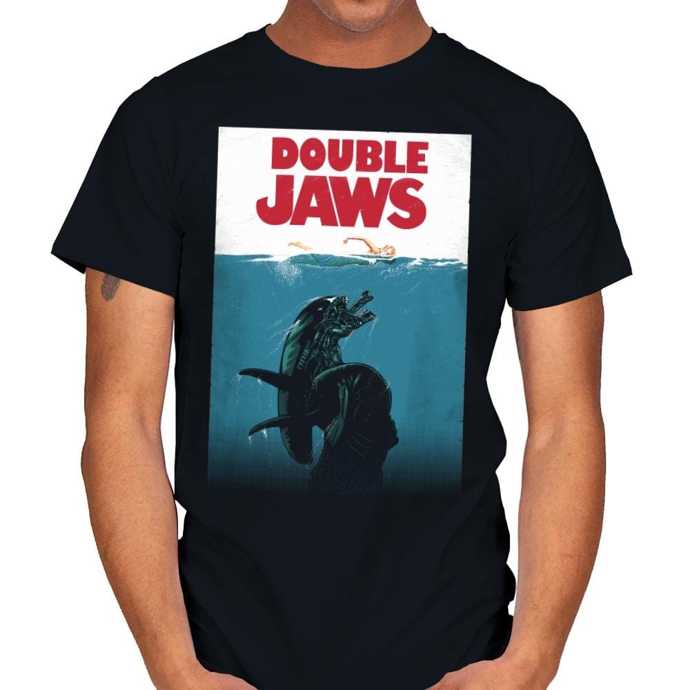 Double Jaws - Mens T-Shirts RIPT Apparel Small / Black
