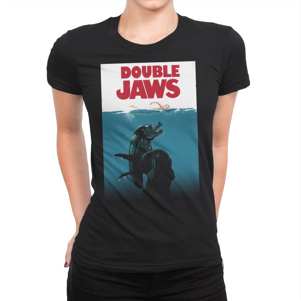 Double Jaws - Womens Premium T-Shirts RIPT Apparel Small / Black
