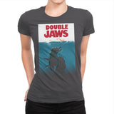 Double Jaws - Womens Premium T-Shirts RIPT Apparel Small / Heavy Metal