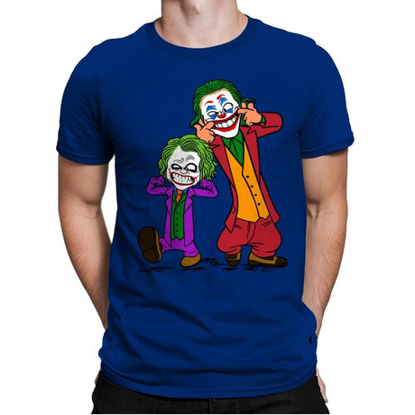 Double Joke - Mens Premium T-Shirts RIPT Apparel Small / Royal