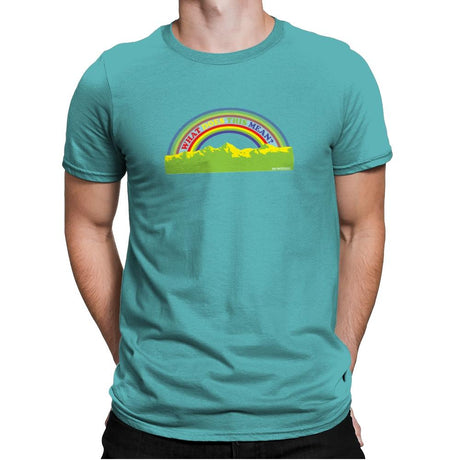 Double Rainbow Exclusive - Mens Premium T-Shirts RIPT Apparel Small / Tahiti Blue