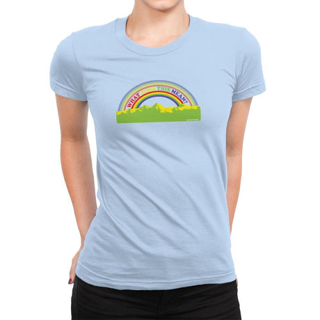 Double Rainbow Exclusive - Womens Premium T-Shirts RIPT Apparel Small / Cancun