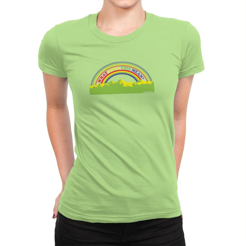 Double Rainbow Exclusive - Womens Premium T-Shirts RIPT Apparel Small / Mint