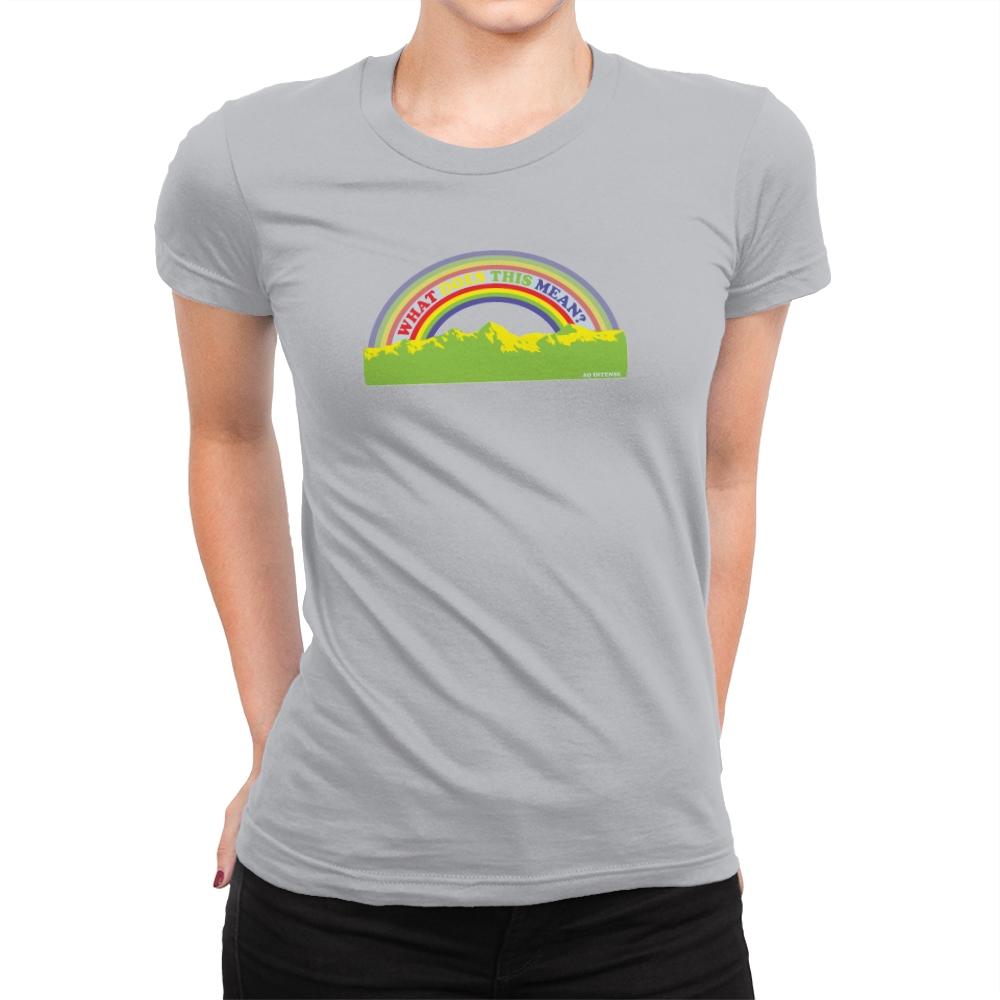 Double Rainbow Exclusive - Womens Premium T-Shirts RIPT Apparel Small / Silver