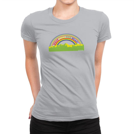 Double Rainbow Exclusive - Womens Premium T-Shirts RIPT Apparel Small / Silver