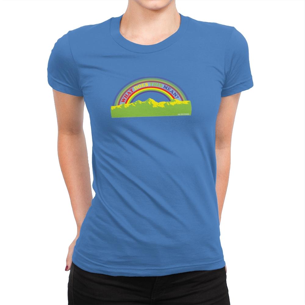 Double Rainbow Exclusive - Womens Premium T-Shirts RIPT Apparel Small / Tahiti Blue