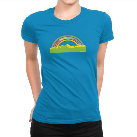 Double Rainbow Exclusive - Womens Premium T-Shirts RIPT Apparel Small / Turquoise