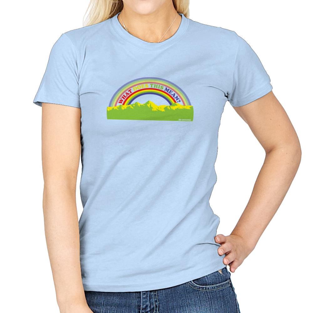 Double Rainbow Exclusive - Womens T-Shirts RIPT Apparel Small / Light Blue
