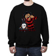 Double Slash - Crew Neck Sweatshirt Crew Neck Sweatshirt RIPT Apparel Small / Black