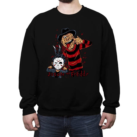 Double Slash - Crew Neck Sweatshirt Crew Neck Sweatshirt RIPT Apparel Small / Black