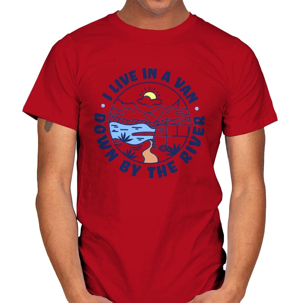 Down by the River - Mens T-Shirts RIPT Apparel Small / Red