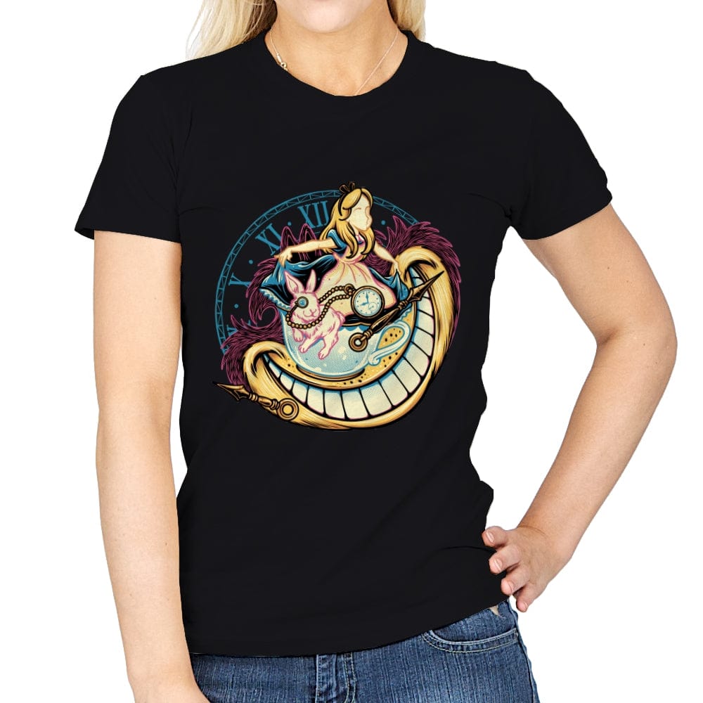 Down the Rabbit Hole - Womens T-Shirts RIPT Apparel Small / Black