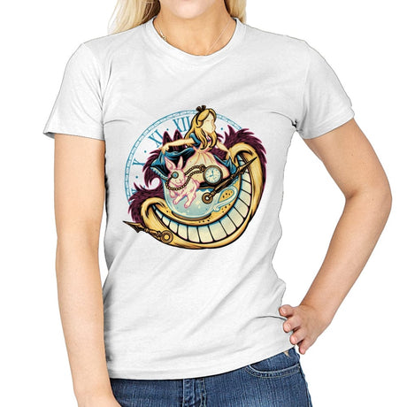 Down the Rabbit Hole - Womens T-Shirts RIPT Apparel Small / White