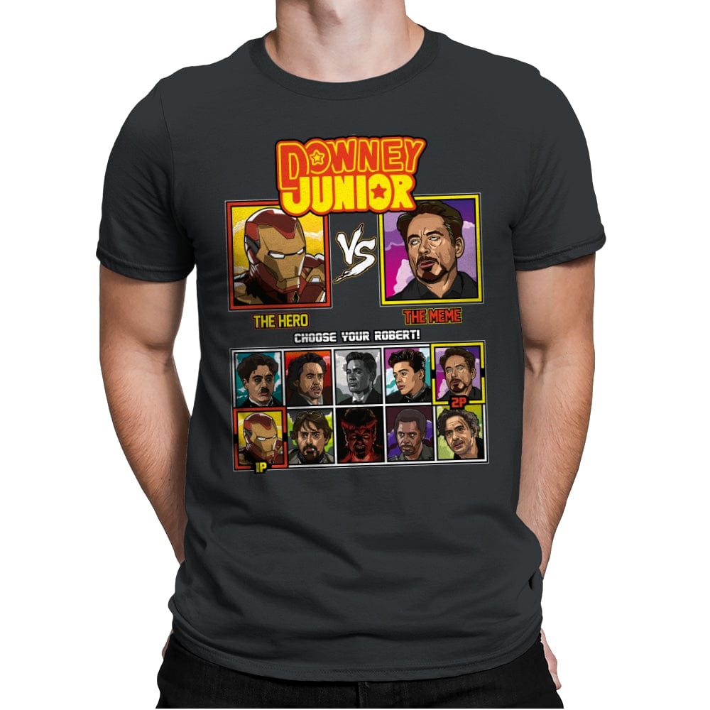 Downey Junior Fighter - Mens Premium T-Shirts RIPT Apparel Small / Heavy Metal