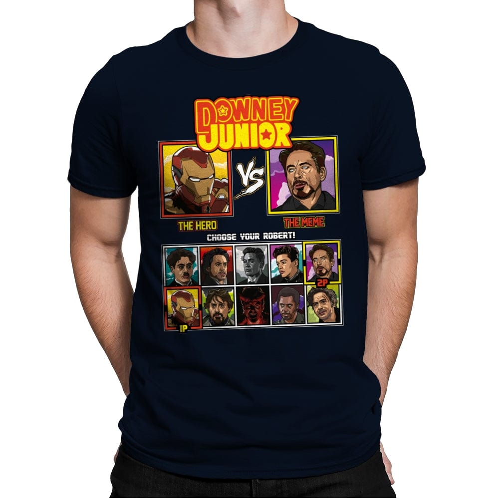 Downey Junior Fighter - Mens Premium T-Shirts RIPT Apparel Small / Midnight Navy