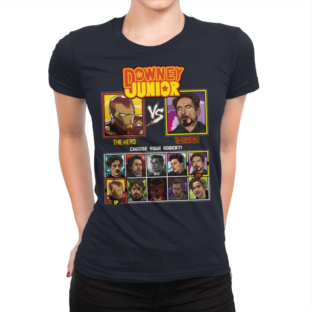 Downey Junior Fighter - Womens Premium T-Shirts RIPT Apparel Small / Midnight Navy