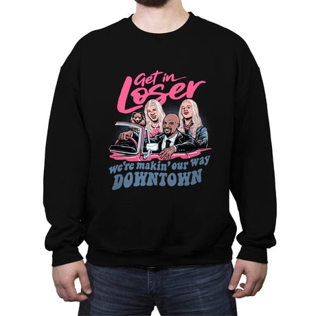 Downtown Drivin' - Crew Neck Sweatshirt Crew Neck Sweatshirt RIPT Apparel Small / Black