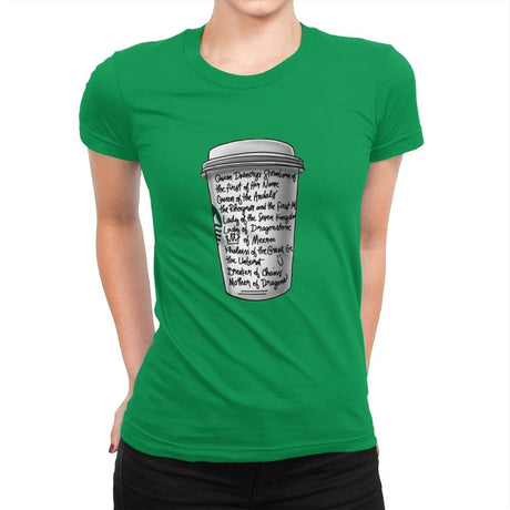 Draca Tea - Womens Premium T-Shirts RIPT Apparel Small / Kelly Green