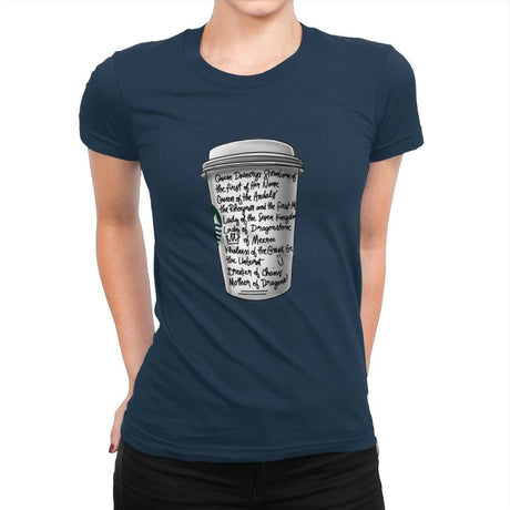 Draca Tea - Womens Premium T-Shirts RIPT Apparel Small / Midnight Navy
