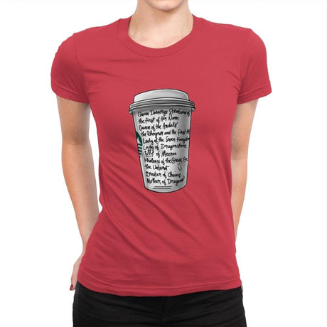 Draca Tea - Womens Premium T-Shirts RIPT Apparel Small / Red