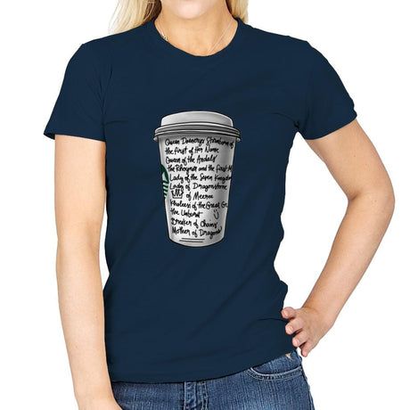 Draca Tea - Womens T-Shirts RIPT Apparel Small / Navy