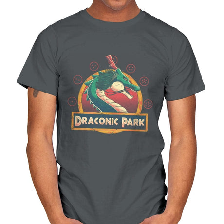 Draconic Park - Mens T-Shirts RIPT Apparel Small / Charcoal