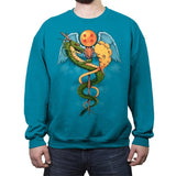 Dragon Caduceus - Crew Neck Sweatshirt Crew Neck Sweatshirt RIPT Apparel