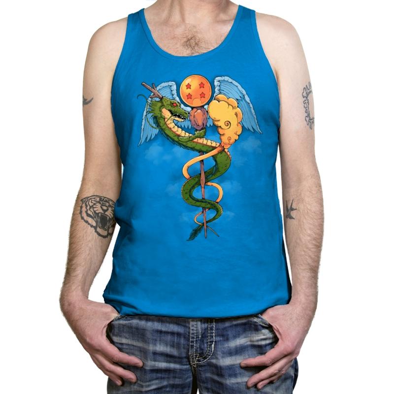 Dragon Caduceus - Tanktop Tanktop RIPT Apparel X-Small / Teal