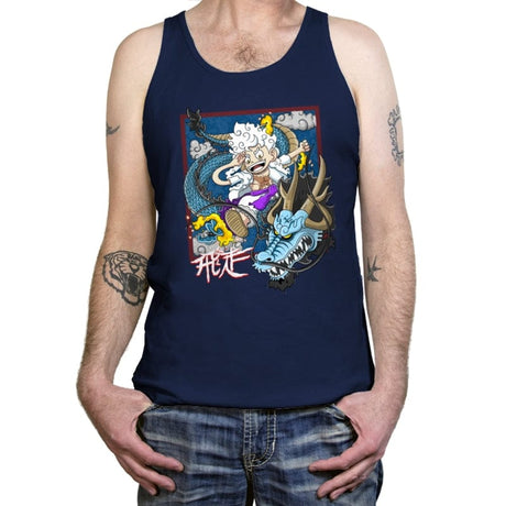 Dragon Fight - Tanktop Tanktop RIPT Apparel X-Small / Navy