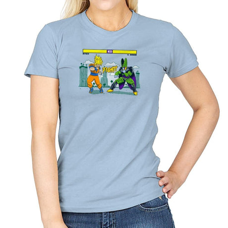Dragon Fighter Exclusive - Womens T-Shirts RIPT Apparel Small / Light Blue