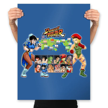 Dragon Girls - Prints Posters RIPT Apparel 18x24 / Royal