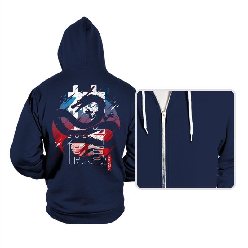 Dragon Gods - Hoodies Hoodies RIPT Apparel Small / Navy