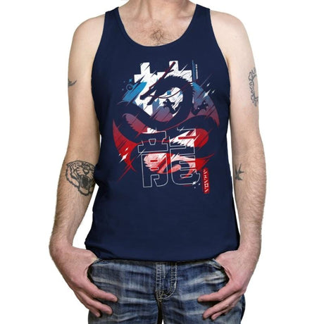 Dragon Gods - Tanktop Tanktop RIPT Apparel X-Small / Navy