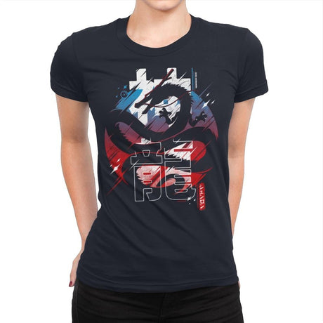 Dragon Gods - Womens Premium T-Shirts RIPT Apparel Small / Midnight Navy