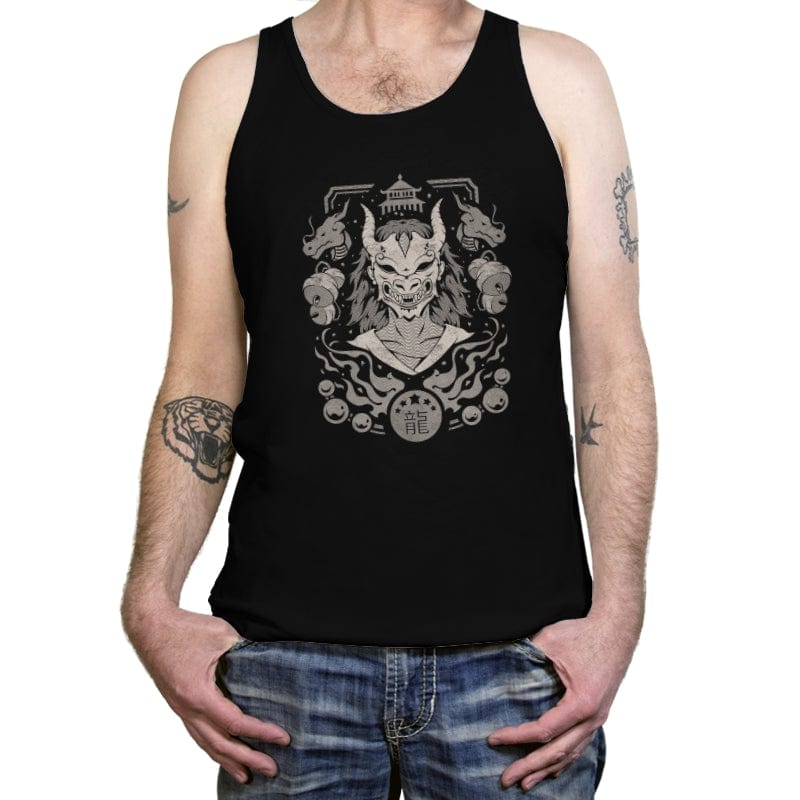 Dragon Mask - Tanktop Tanktop RIPT Apparel X-Small / Black