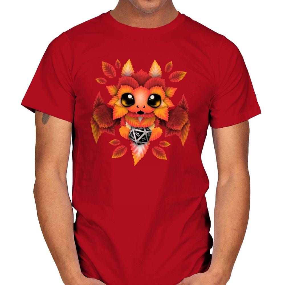 Dragon of Leaves - Mens T-Shirts RIPT Apparel Small / Red