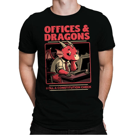 Dragon Office RPG - Mens Premium T-Shirts RIPT Apparel Small / Black