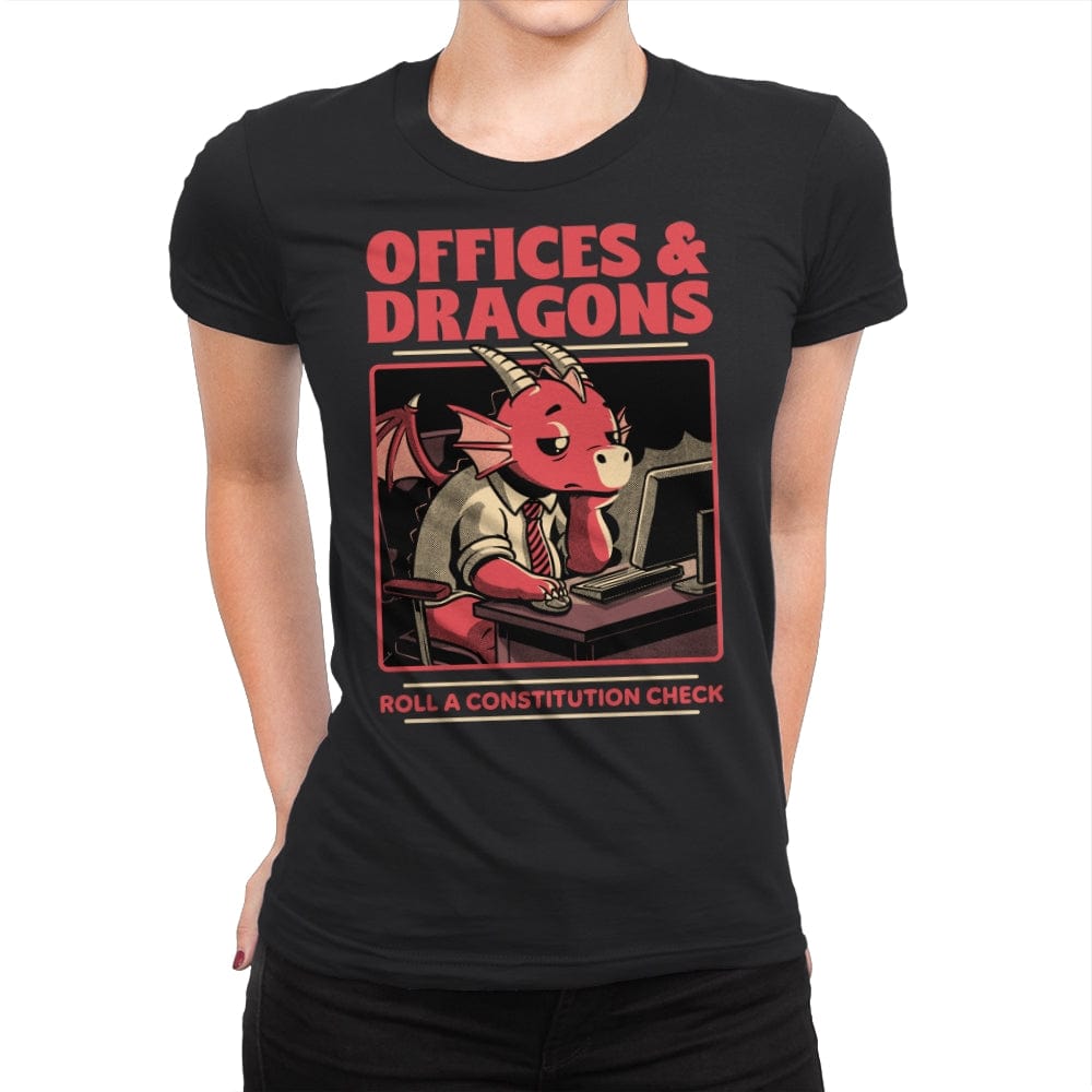 Dragon Office RPG - Womens Premium T-Shirts RIPT Apparel Small / Black