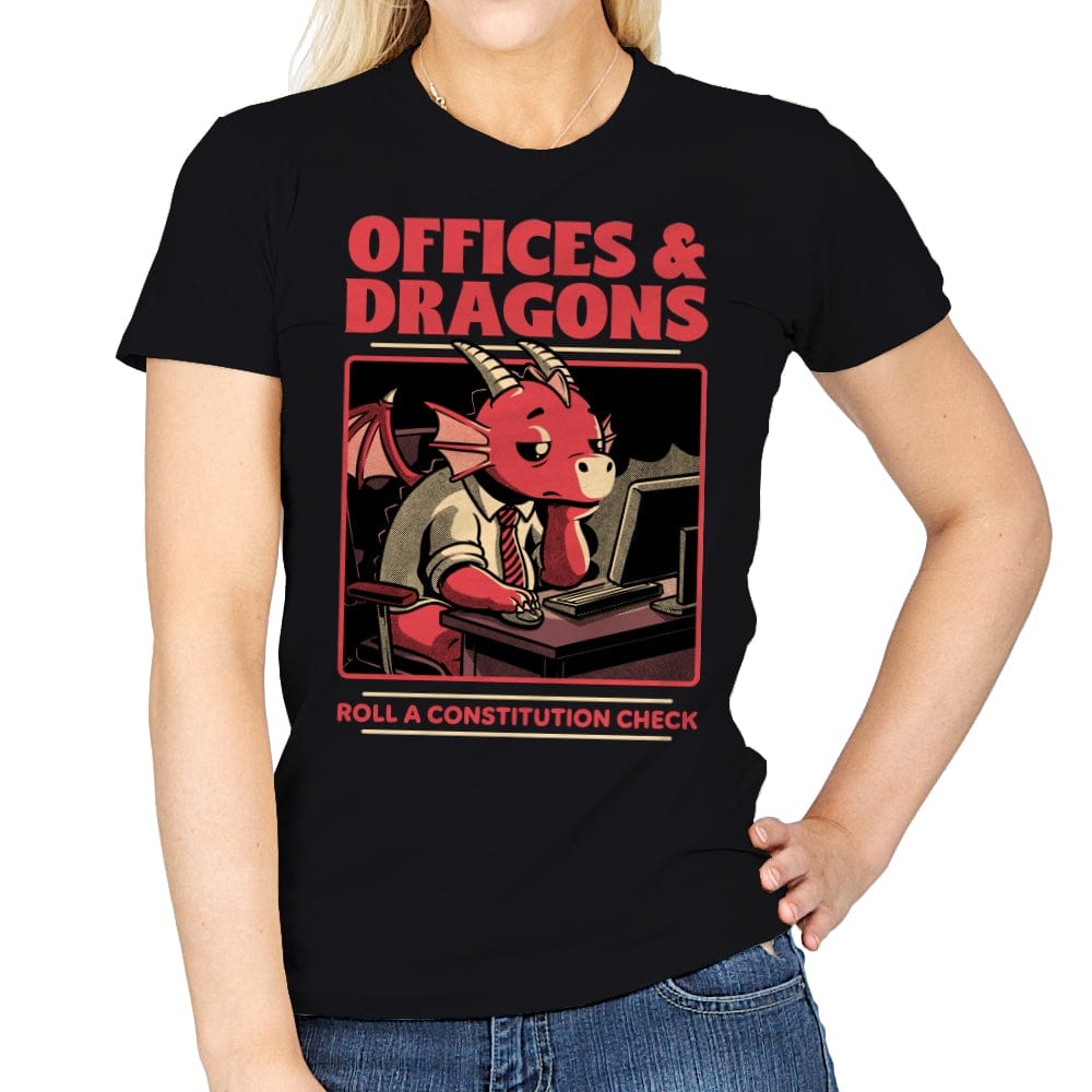 Dragon Office RPG - Womens T-Shirts RIPT Apparel Small / Black