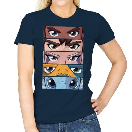 Dragon Prince Eyes - Womens T-Shirts RIPT Apparel Small / Navy