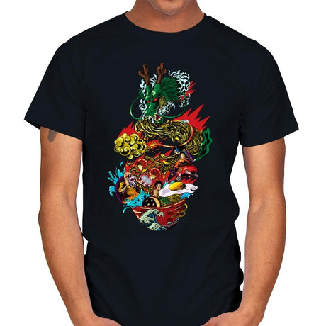 Dragon Ramen - Mens T-Shirts RIPT Apparel Small / Black